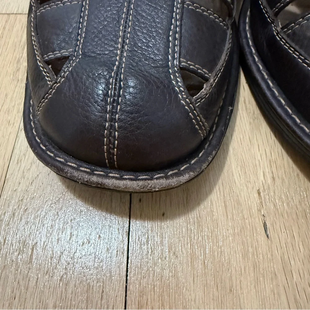 Propet Men's Brown Leather Sandals Size 8